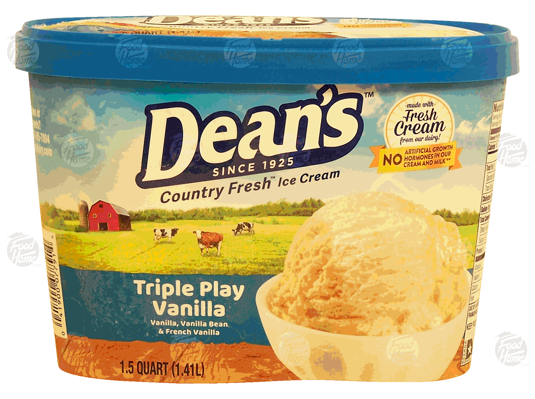 Dean's Country Fresh Triple Play; vanilla, vanilla bean, and french vanilla ice cream Full-Size Picture